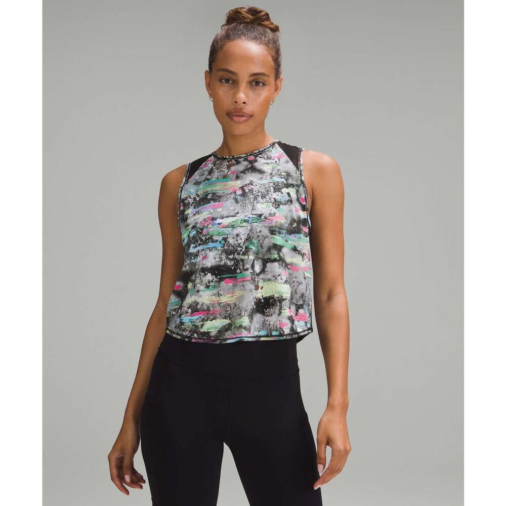 lululemon athletica Black Abstract Multi-Color Tank Top